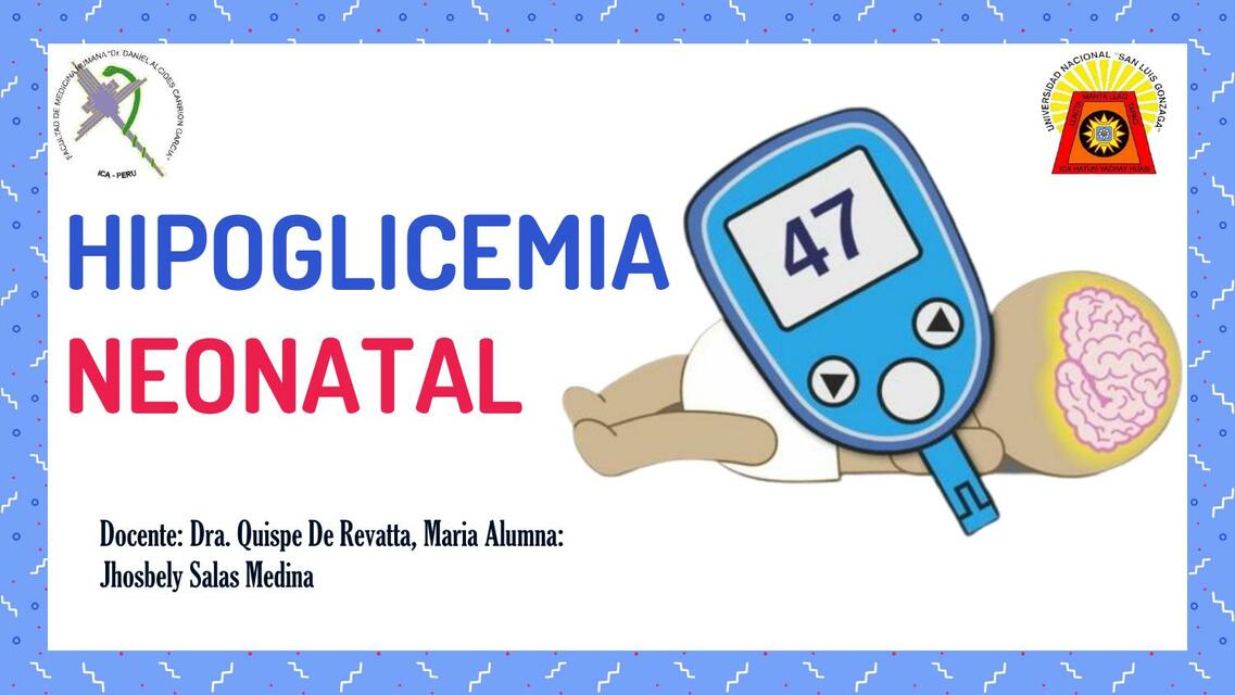 HIPOGLICEMIA NEONATAL