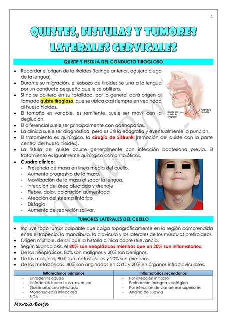 5 Quistes y fistulas y tumores laterales cervicales