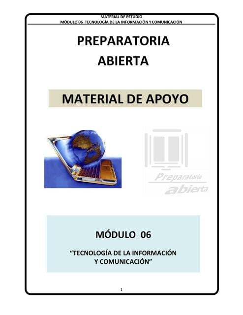 Tecnología de información y comunicación módulo 6 preparatoria abierta ...
