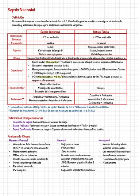 Sepsis Neonatal