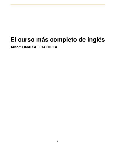 El curso más completo de inglés autor Omar Ali Cal