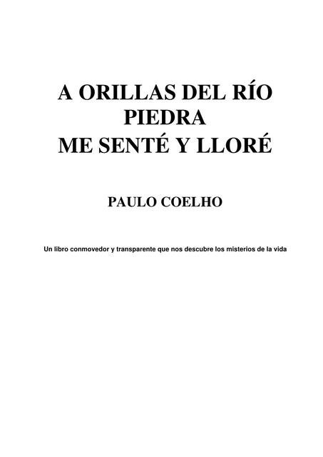 A orillas del río piedras me sente y llore Paulo C