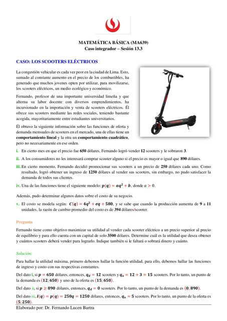 Caso Integrador 13 3 Scooters 3 | juan | uDocz
