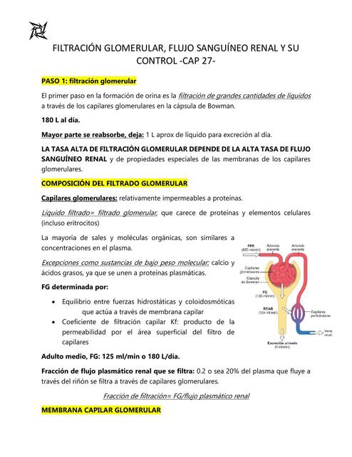 Resumen cap 27, fisio Guyton