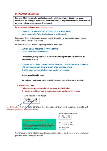 LA VALUACION DE ACCIONES2