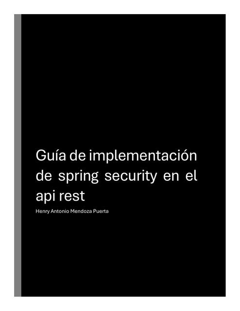 guia spring security api