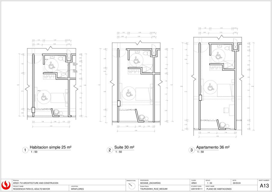 A2 PLANO DE HABITACIONES