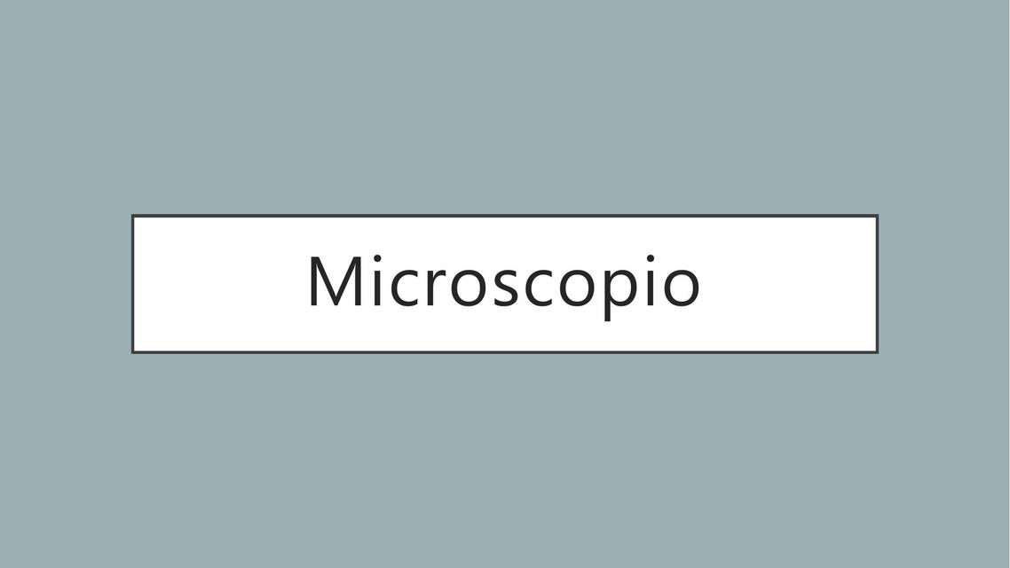 MICROSCOPIO