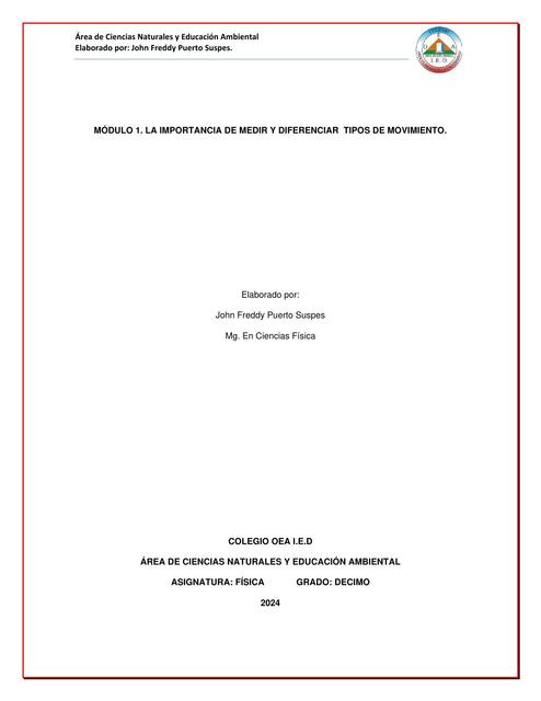 Módulo 1 Magnitudes y Movimiento