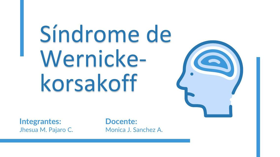 Sindrome wernicke korsakoff