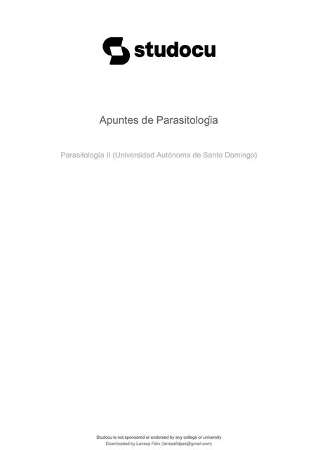 apuntes de parasitologia