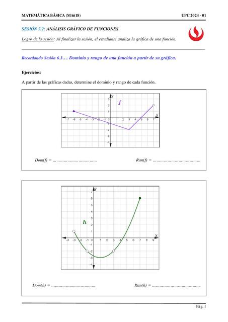 MA618 Análisis gráfico de funciones