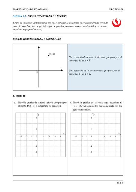 MA618 Casos especiales de rectas