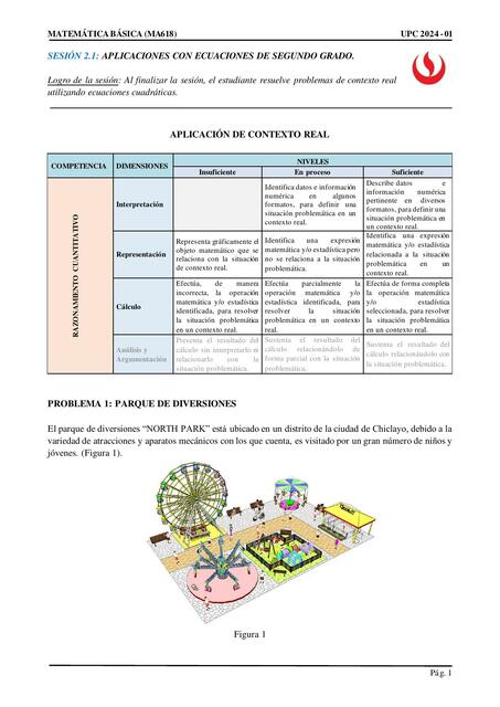 MA618 Aplicaciones con ecuaciones cuadráticas