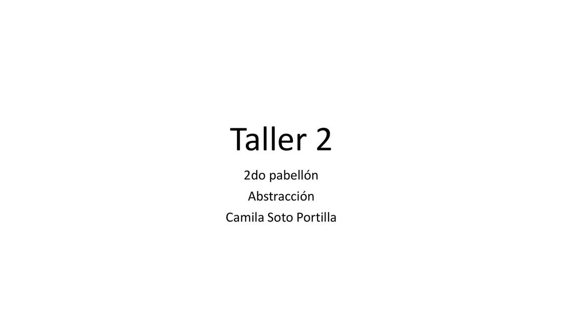 Pabellón 2 TALLER