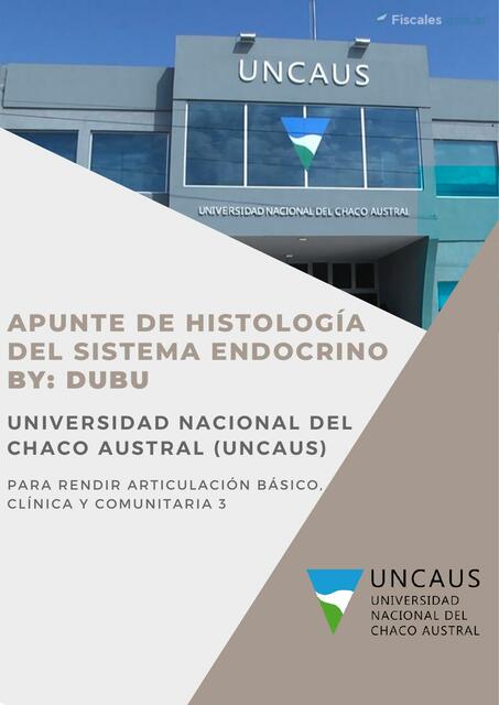 APUNTE DE HISTOLOGÍA DEL SISTEMA ENDOCRINO BY DUBU