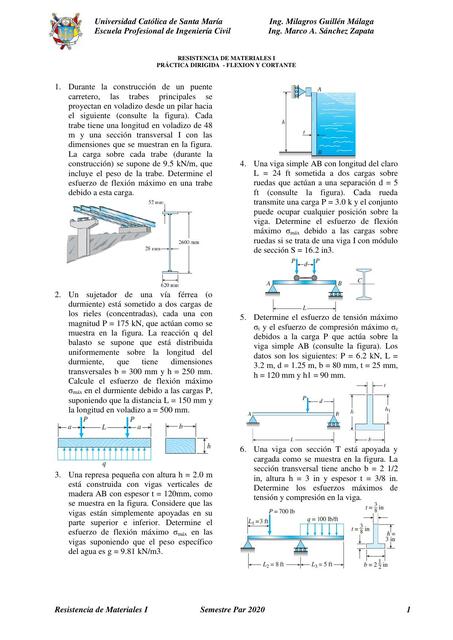 8VA PRACTICA DIRIGIDA FLEXION Y CORTANTE