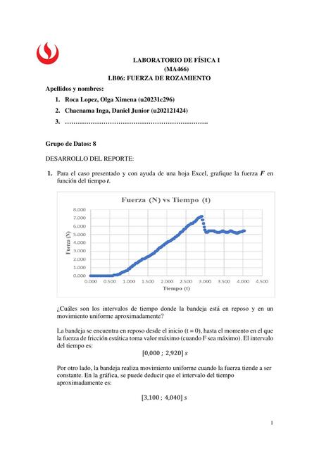 Reporte del laboratorio N 06 de Física I Asíncrono