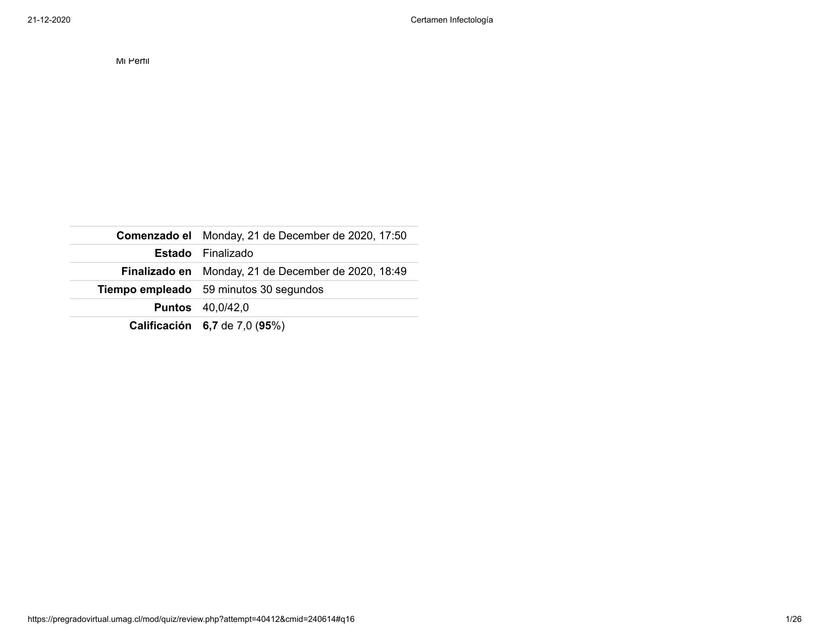 Certamen Infectología correctas