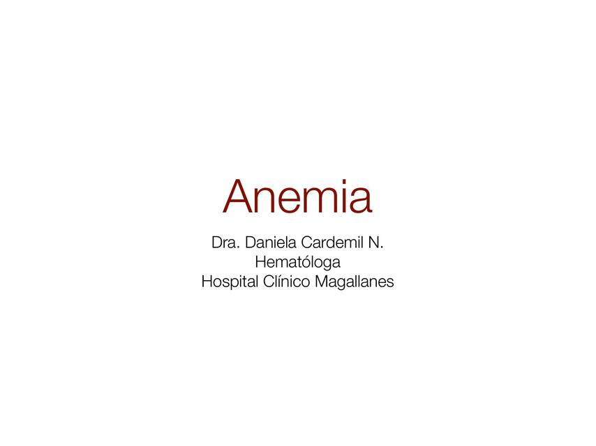 Anemias I