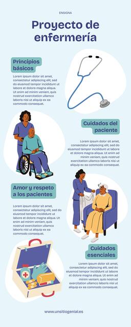 Infografía Proyecto de Enfermería moderno blanco a