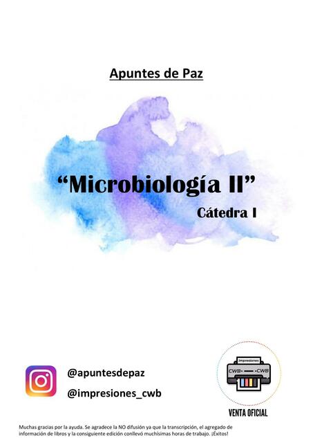 APUNTES DE PAZ Microbiologia II Cat I Completo SIN