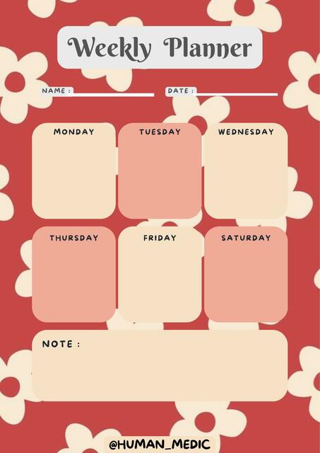 Weekly planner