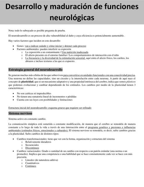 Clase 66 desarrollo neurológico de los niños Santo