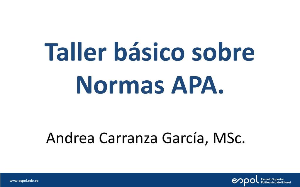 Taller Normas APA Básico 2