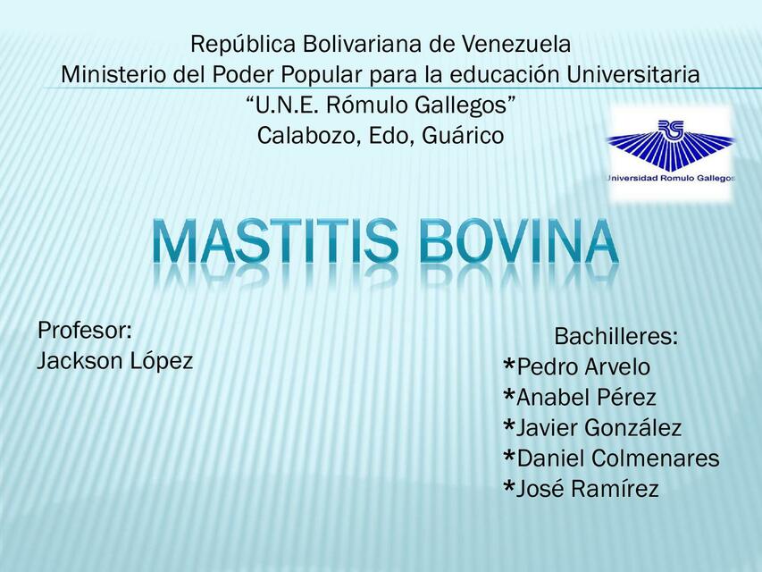 Presentación16 Mastitis Bovina