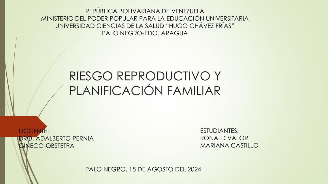 RIESGO REPRODUCTIVO Y PLANIFICACIÓN FAMILIAR 2 cop