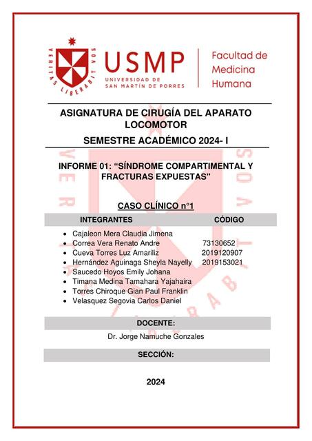 INFORME TRAUMATOLOGIA - SINDROME COMPARTIMENTAL