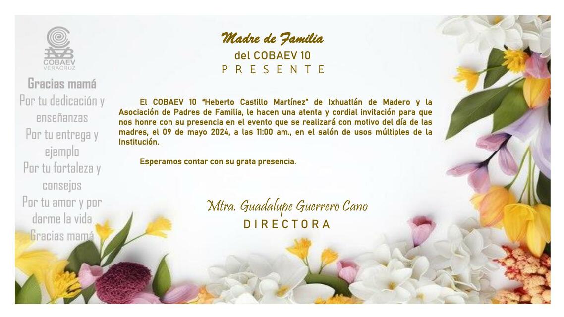 INVITACIÓN madres