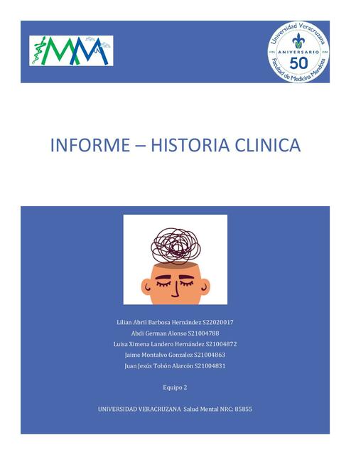 Informe Historia clinica