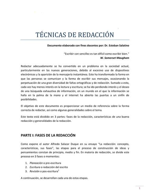 Técnicas de Redacción