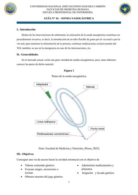 GUÍA SONDA NASOGÁSTRICA