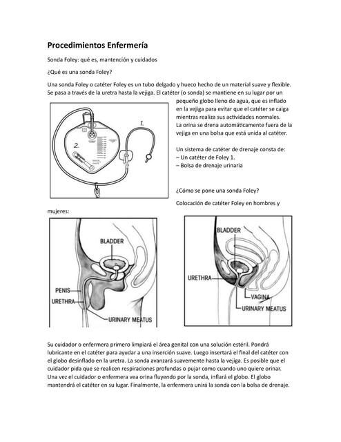 Procedimientos Enfermería