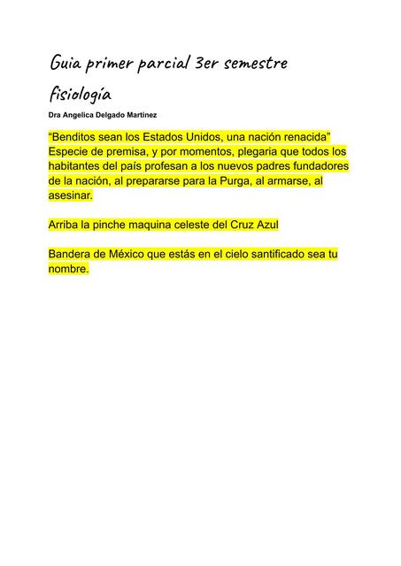 Guia primer parcial 3er semestre fisiología