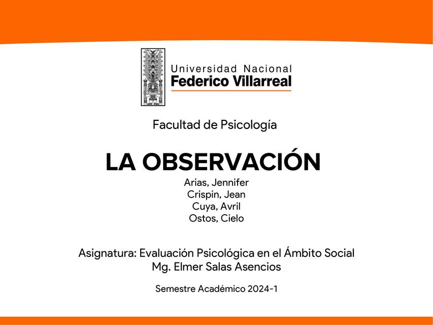 Observación Psicológica