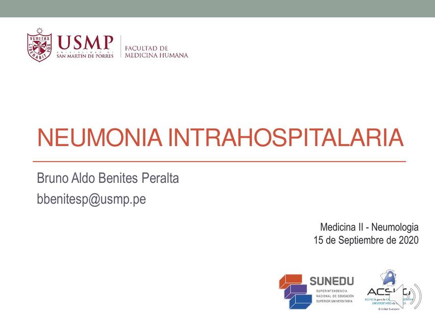 NEUMONIA INTRAHOSPITALARIA