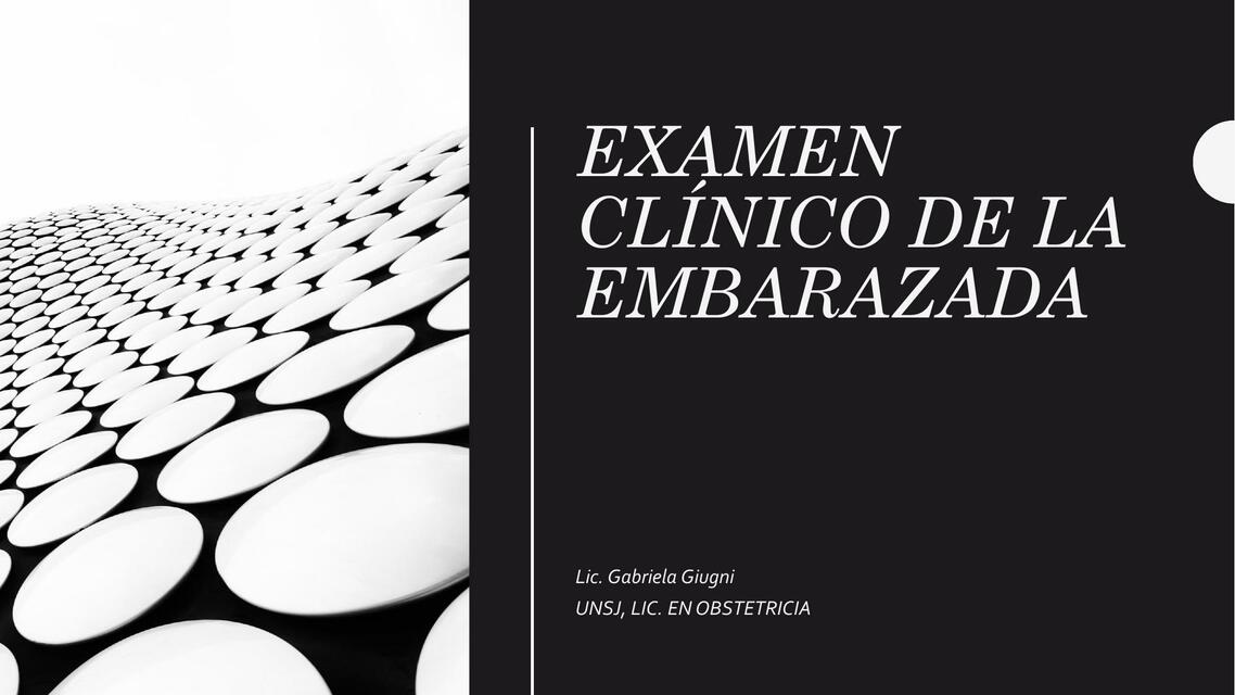 Examen clínico de la embarazada