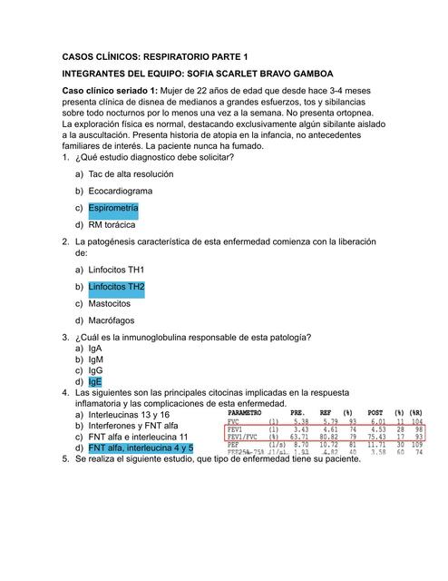 CASOS CLINICOS RESPIRATORIO