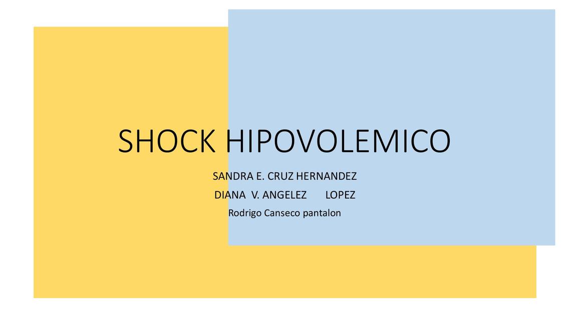 shock hipovolemico