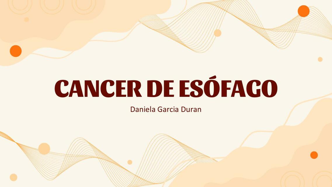 CANCER DE ESOFAGO