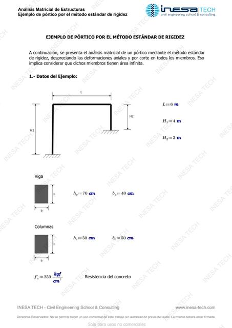 4 2 IT Ejemplo Pórtico por Método de Estándar de R