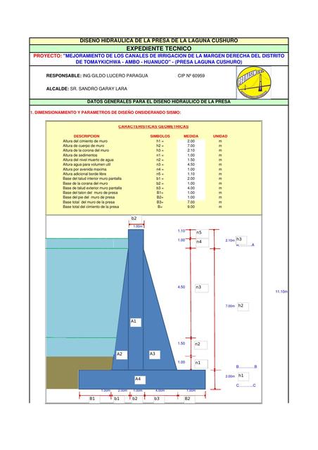 Calculo Presa Cushuro