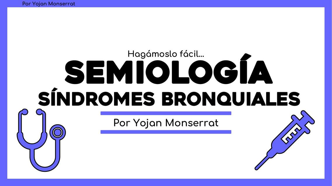 Síndromes Bronquiales