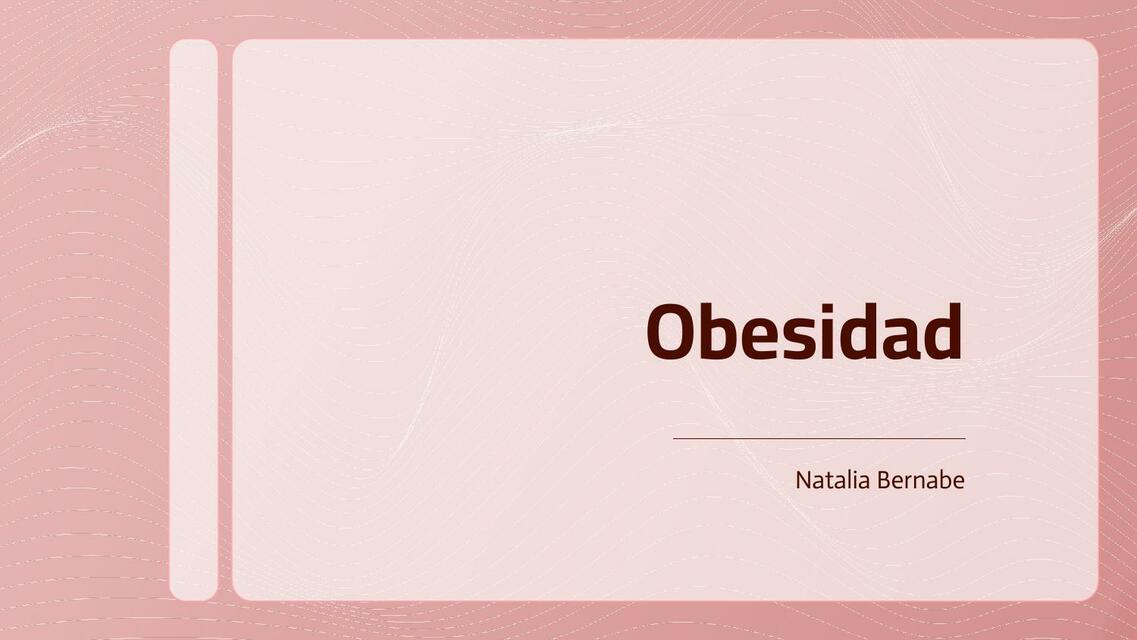 Presentación obesidad