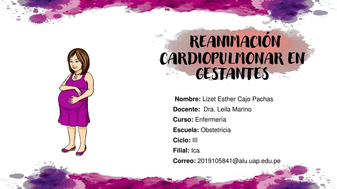 REAMINACIÓN CARDIOPULMONAR EN GESTANTES