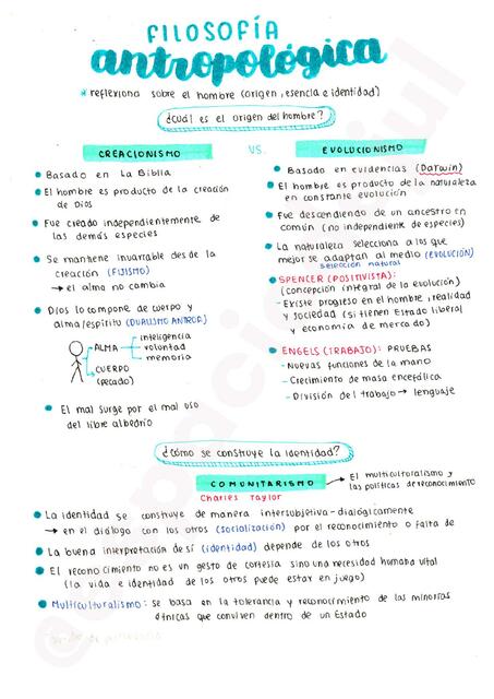 FILOSOFÍA ANTROPOLÓGICA